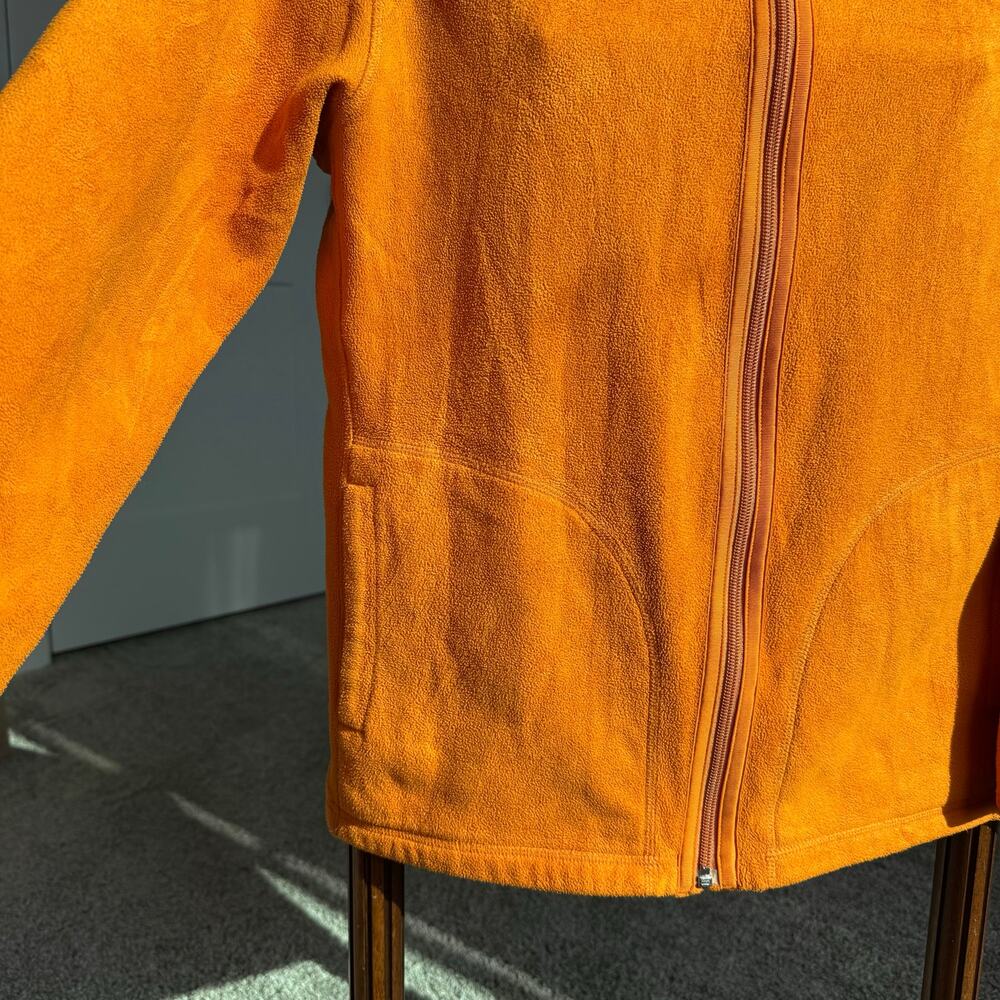 Uniqlo Reversible Fleece Jacket Womens M Gray Orange Full Zip Soft Outdoor Japan - Picture 8 of 11